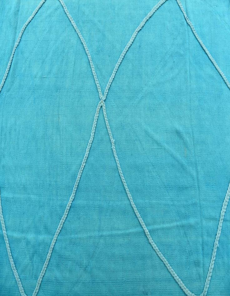 Detail image of  3' 7 x 11' 4  Hand Woven Kilim Modern Wool Runner Rug