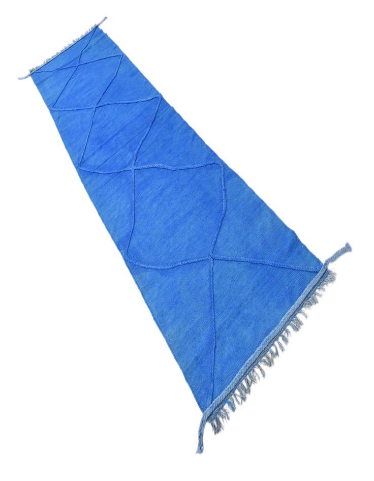 Detail image of  4' 2 x 9' 10  Hand Woven Kilim Modern Wool Runner Rug