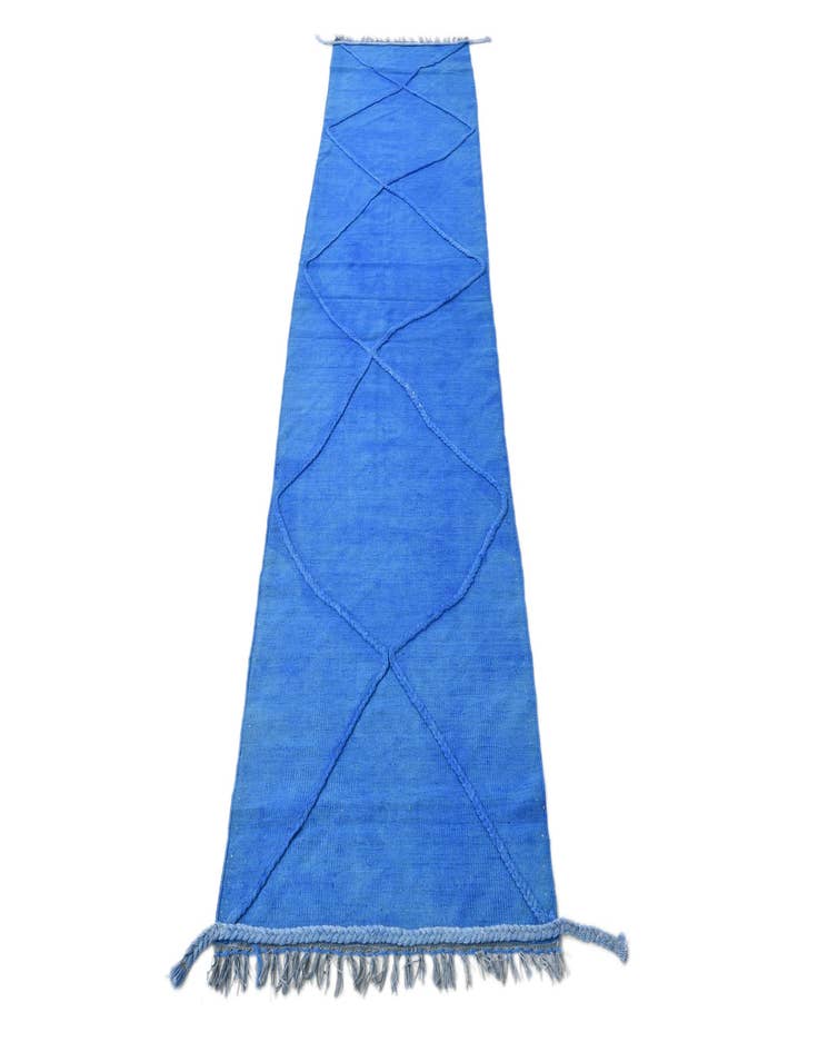 Detail image of  4' 2 x 9' 10  Hand Woven Kilim Modern Wool Runner Rug