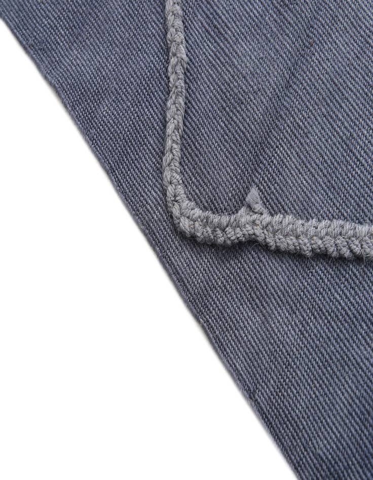 Detail image of  3' 7 x 11' 1  Hand Woven Kilim Modern Wool Runner Rug