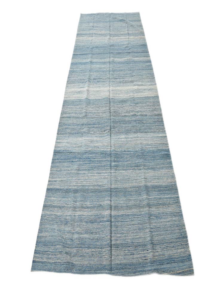 Detail image of  4' 8 x 10' 8  Hand Woven Kilim Modern Wool Runner Rug