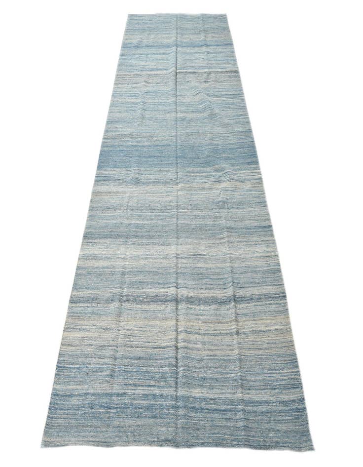 Detail image of  4' 8 x 10' 9  Hand Woven Kilim Modern Wool Runner Rug