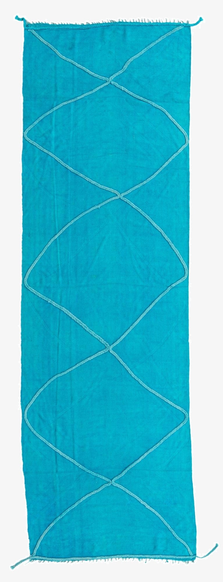  3' 7 x 11' 4  Hand Woven Kilim Modern Wool Runner Rug