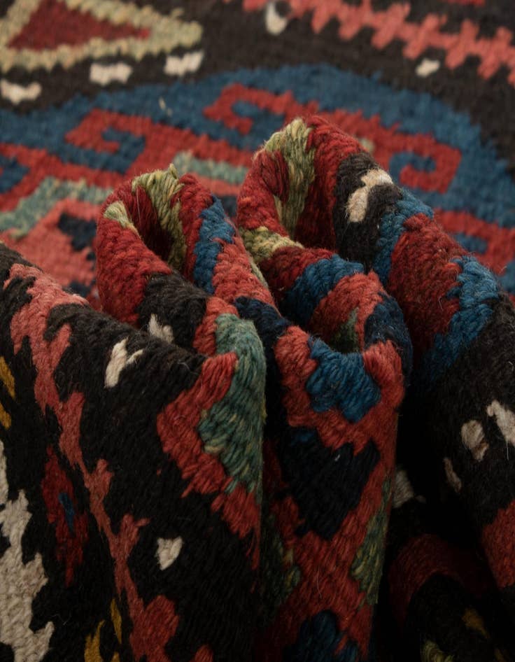 Detail image of  4' 1 x 10' 6 Kilim Wool Runner Rug