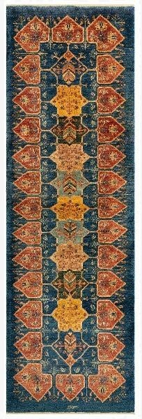  3' x 9' 4 Luribaft Wool Runner Rug