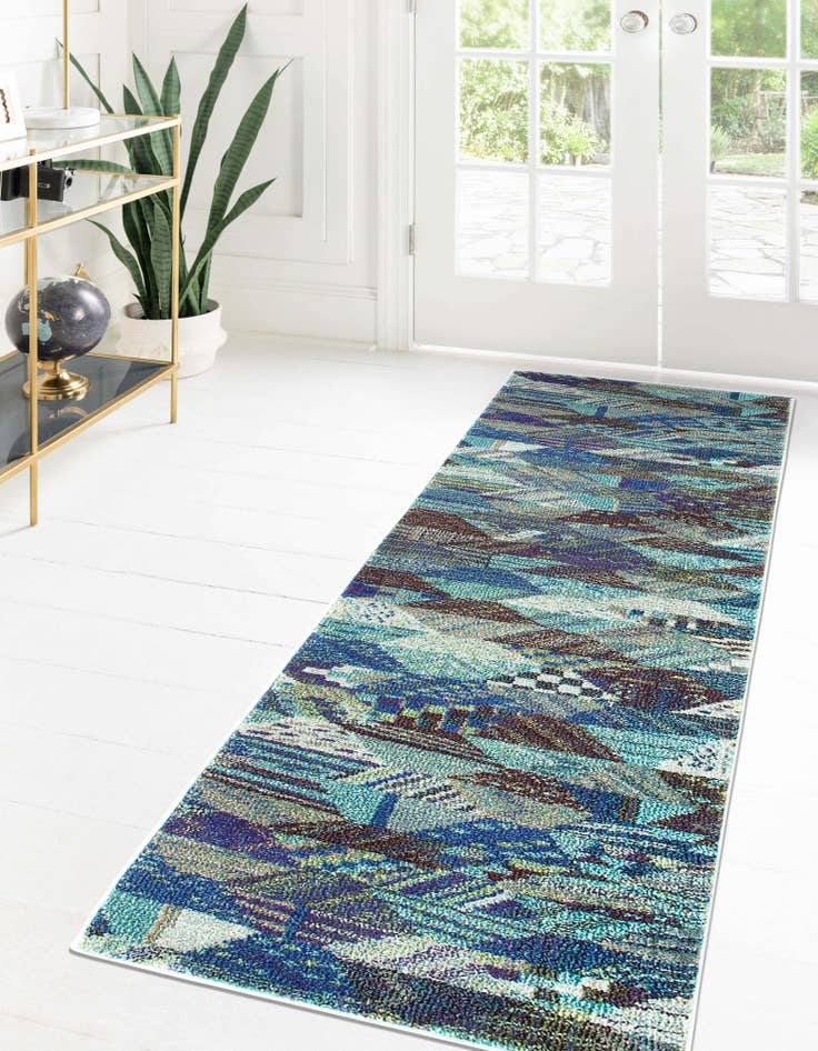 Detail image of  2' 2 x 6' 9  Washable Mesa Runner Rug