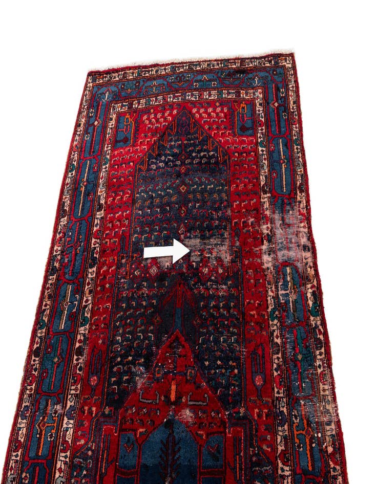 Detail image of 4' 10 x 10' 8 Hand Knotted Meshkin Persian Wool Runner Rug