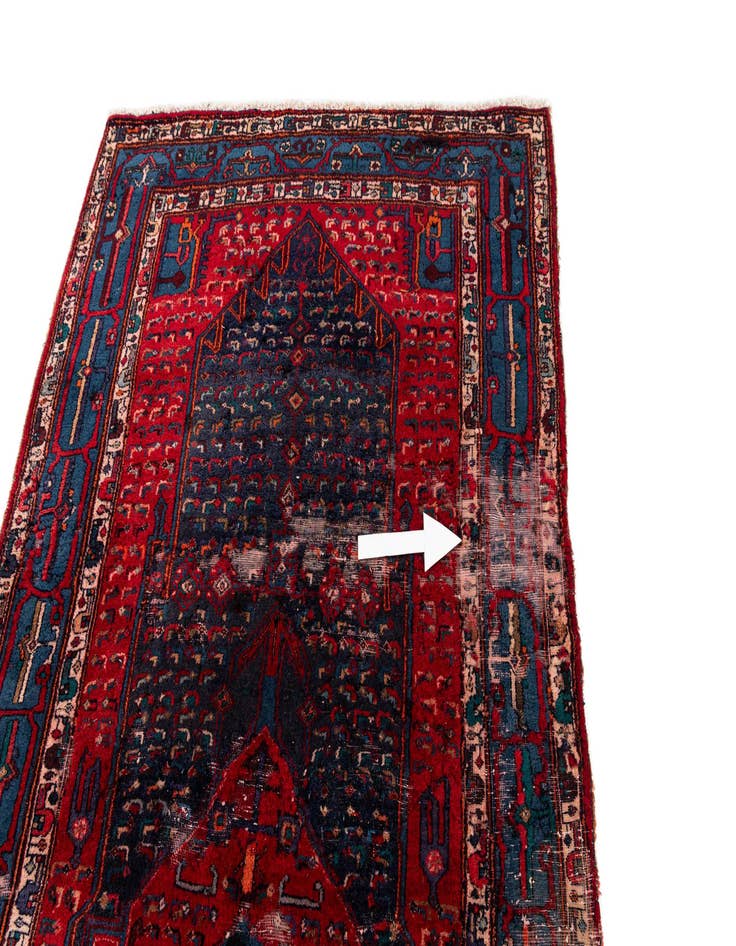 Detail image of 4' 10 x 10' 8 Hand Knotted Meshkin Persian Wool Runner Rug