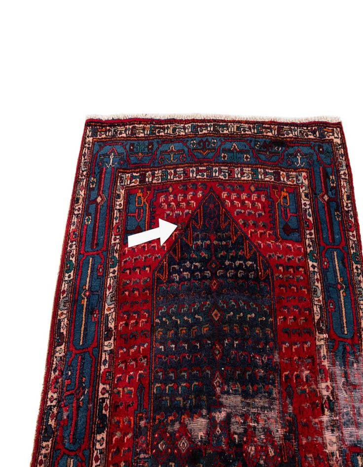 Detail image of 4' 10 x 10' 8 Hand Knotted Meshkin Persian Wool Runner Rug