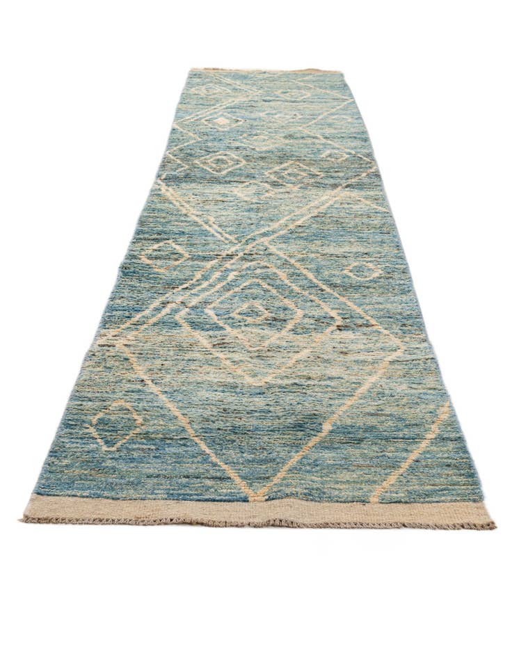Detail image of  2' 10 x 16' 4  Hand Knotted Moroccan Wool Runner Rug