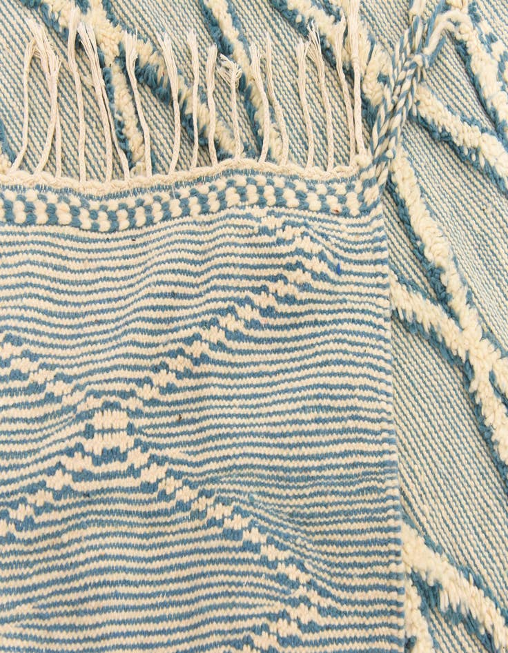 Detail image of  4' 8 x 9' 7  Hand Knotted Moroccan Wool Runner Rug