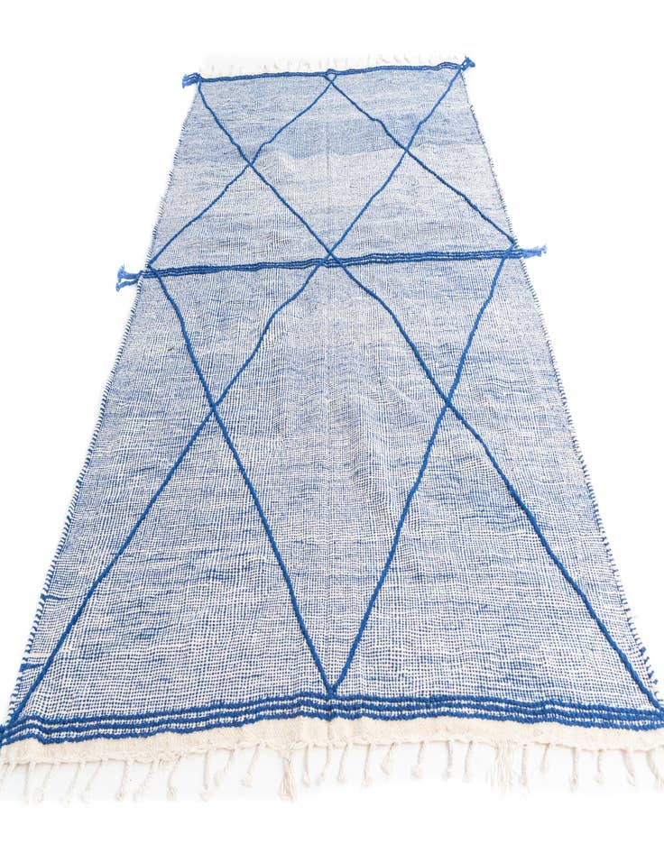 Detail image of  5' 2 x 9' 7  Hand Knotted Moroccan Wool Runner Rug