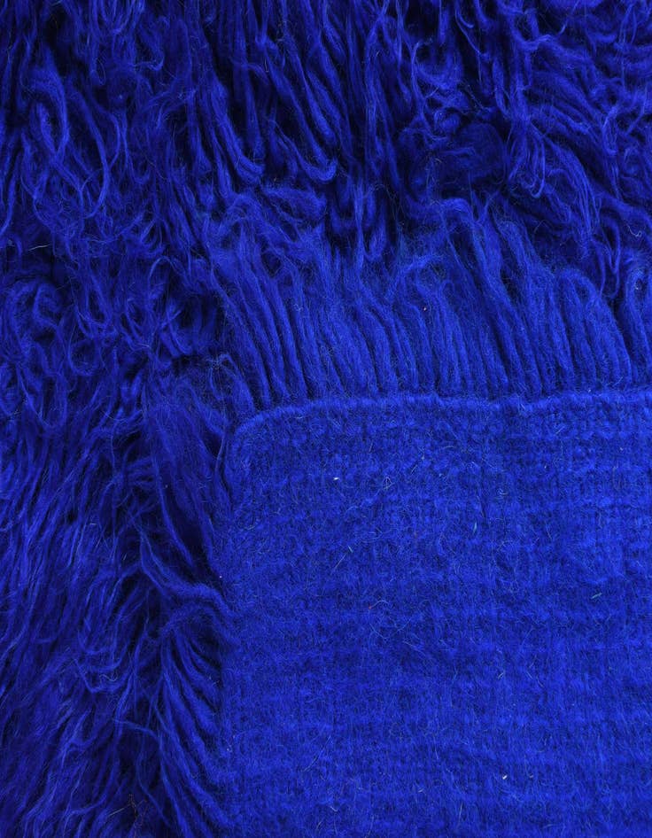 Detail image of  2' 5 x 4' 7  Hand Knotted Moroccan Wool Runner Rug