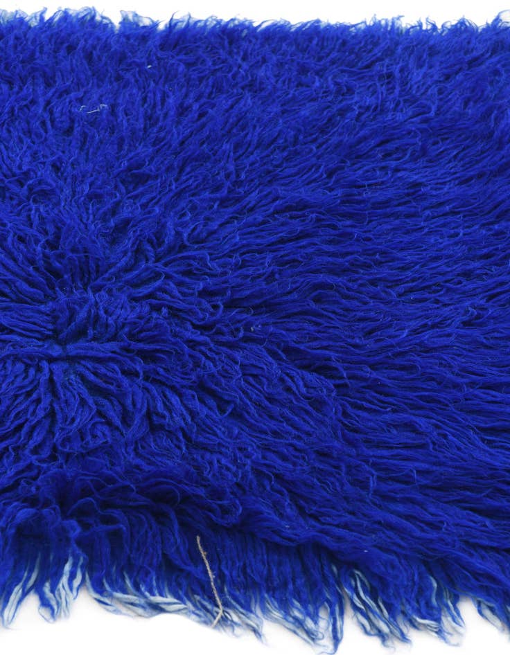 Detail image of  2' 2 x 4'  Hand Knotted Moroccan Wool Runner Rug