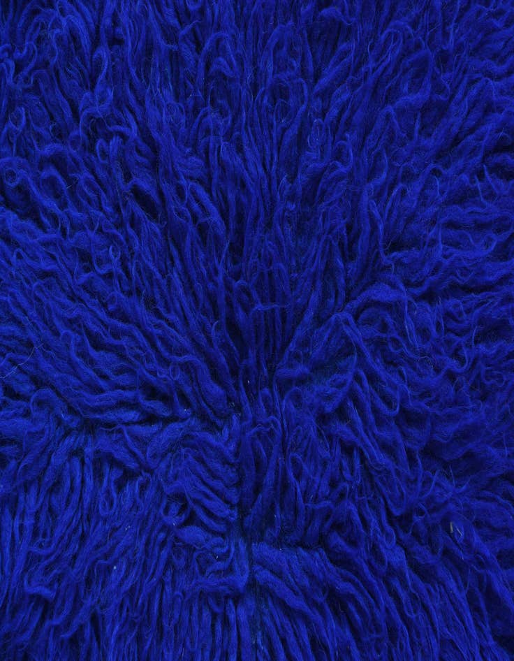 Detail image of  2' 2 x 4'  Hand Knotted Moroccan Wool Runner Rug