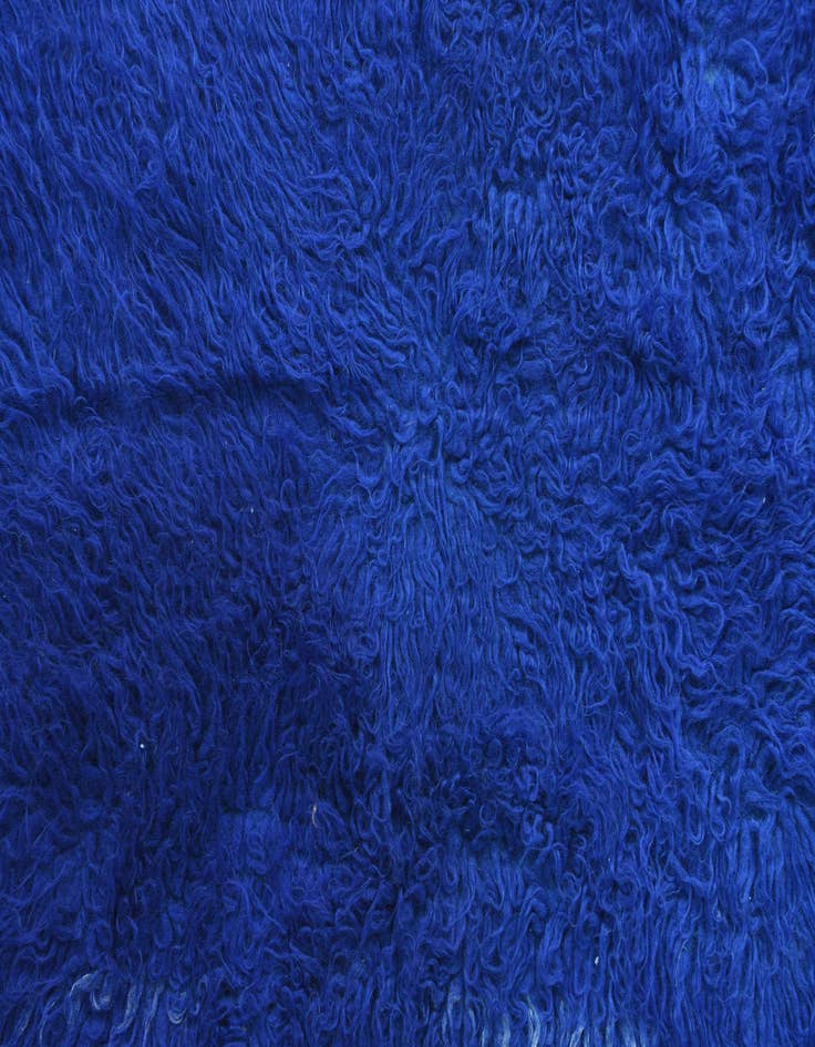 Detail image of  2' 3 x 4' 4  Hand Knotted Moroccan Wool Runner Rug