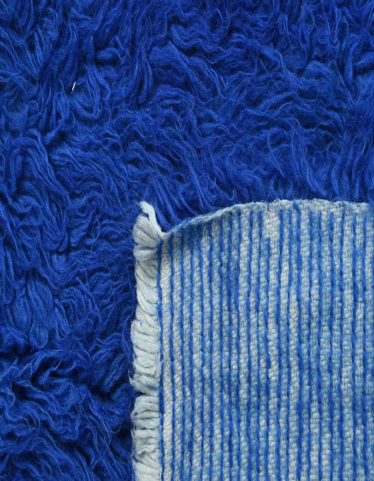 Detail image of  2' 3 x 4' 5  Hand Knotted Moroccan Wool Runner Rug