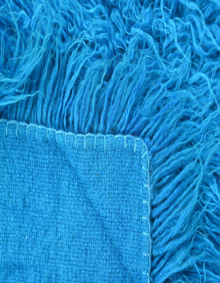 Detail image of  1' 9 x 9' 9  Hand Knotted Moroccan Wool Runner Rug