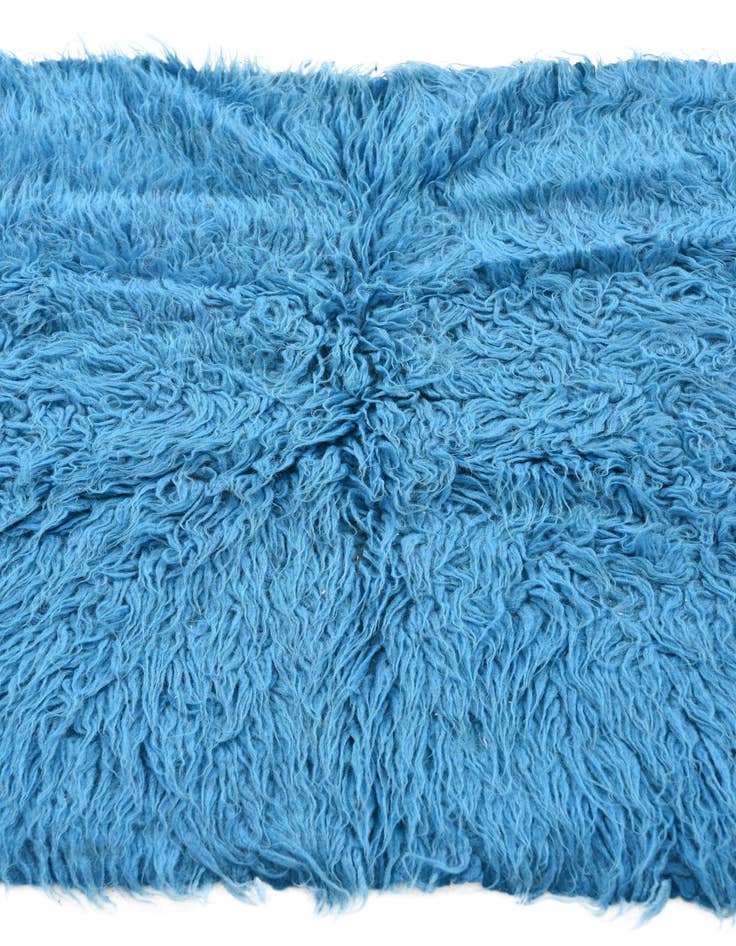 Detail image of  2' 2 x 4' 4  Hand Knotted Moroccan Wool Runner Rug