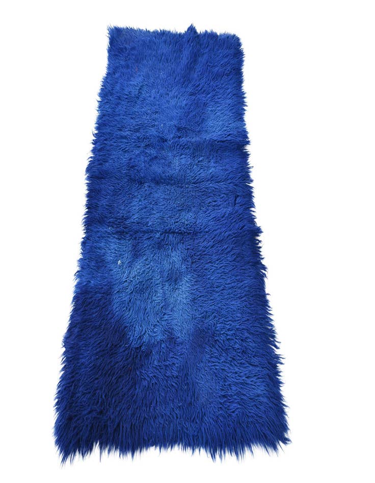 Detail image of  2' 4 x 4' 8  Hand Knotted Moroccan Wool Runner Rug