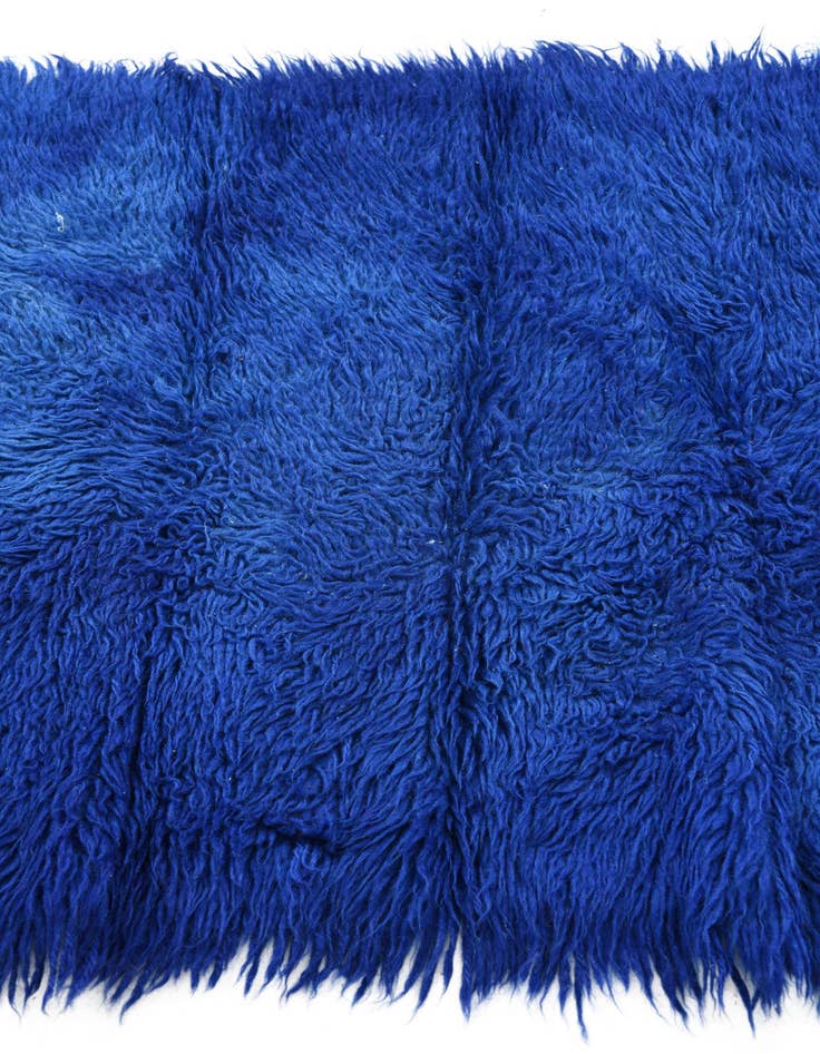 Detail image of  2' 4 x 4' 8  Hand Knotted Moroccan Wool Runner Rug