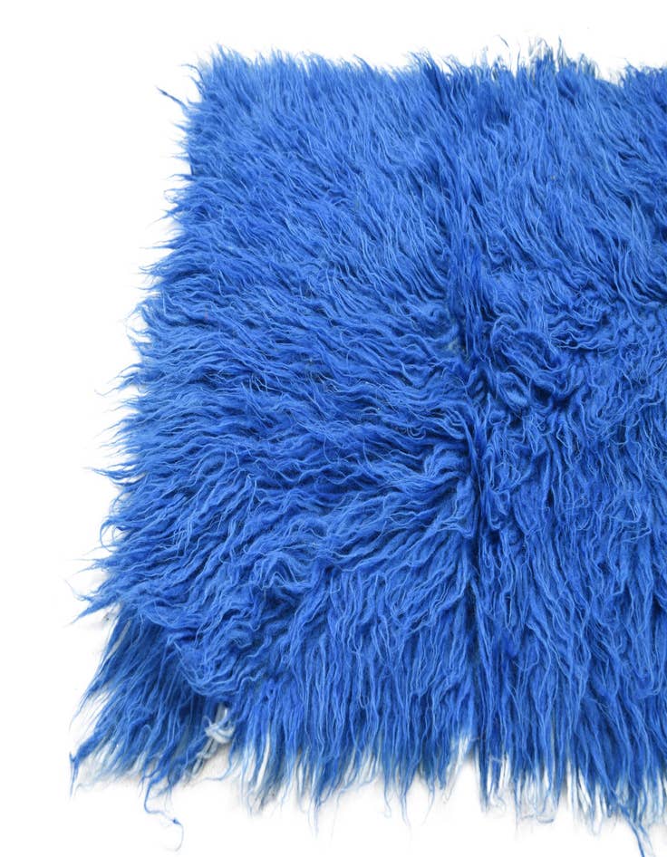 Detail image of  2' x 4'  Hand Knotted Moroccan Wool Runner Rug