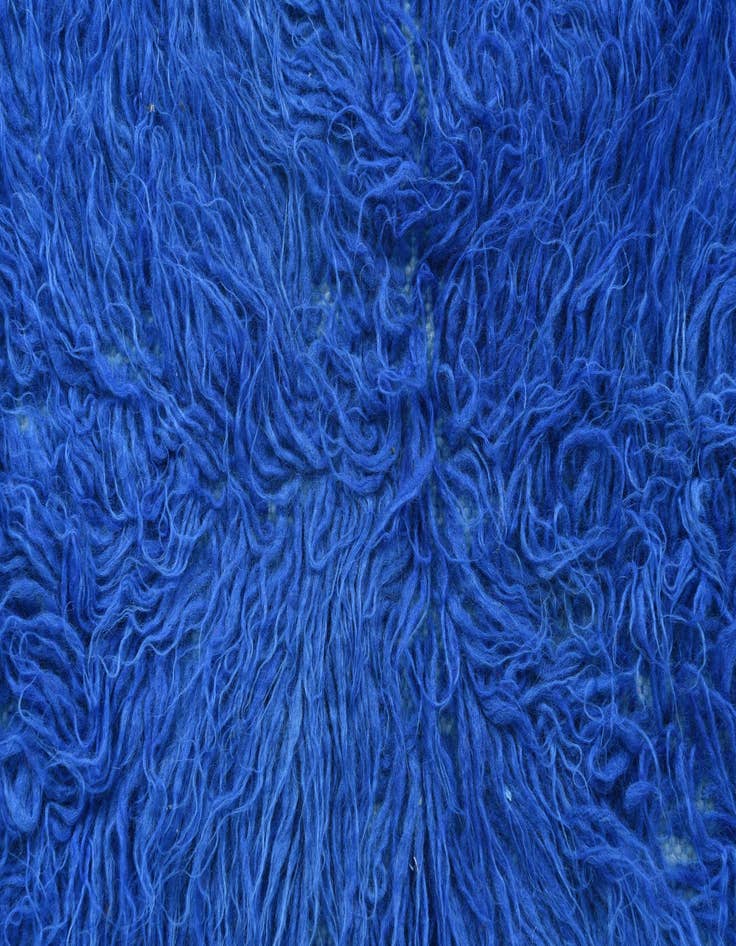 Detail image of  2' x 4'  Hand Knotted Moroccan Wool Runner Rug