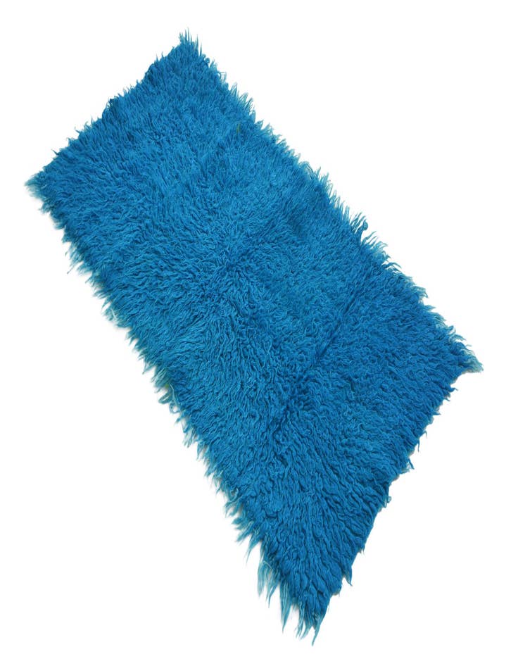 Detail image of  2' x 4'  Hand Knotted Moroccan Wool Runner Rug