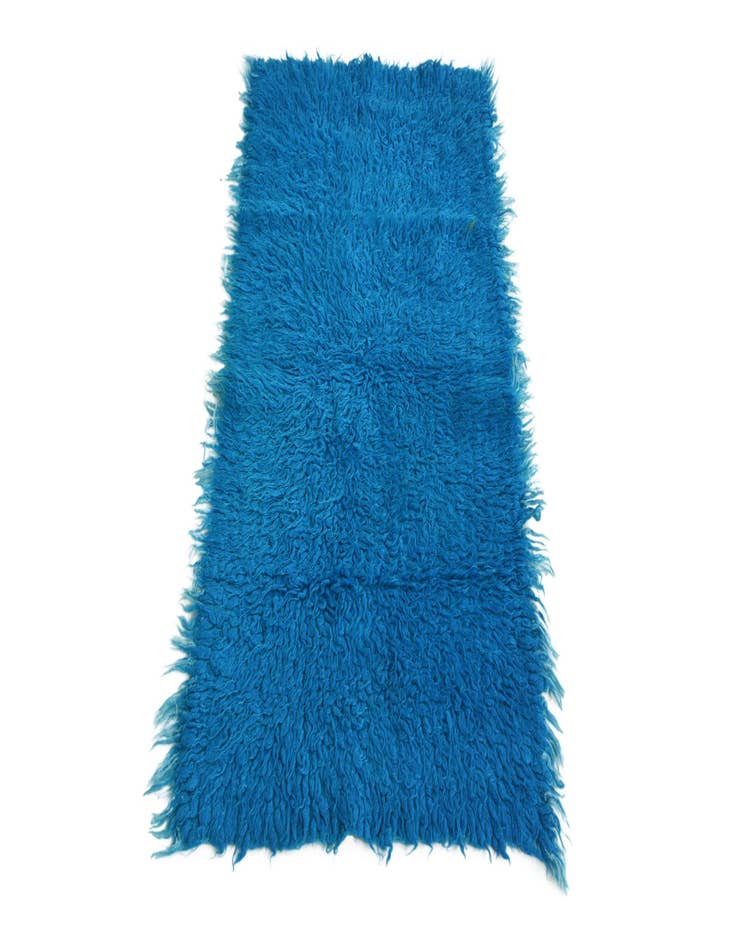 Detail image of  2' x 4'  Hand Knotted Moroccan Wool Runner Rug