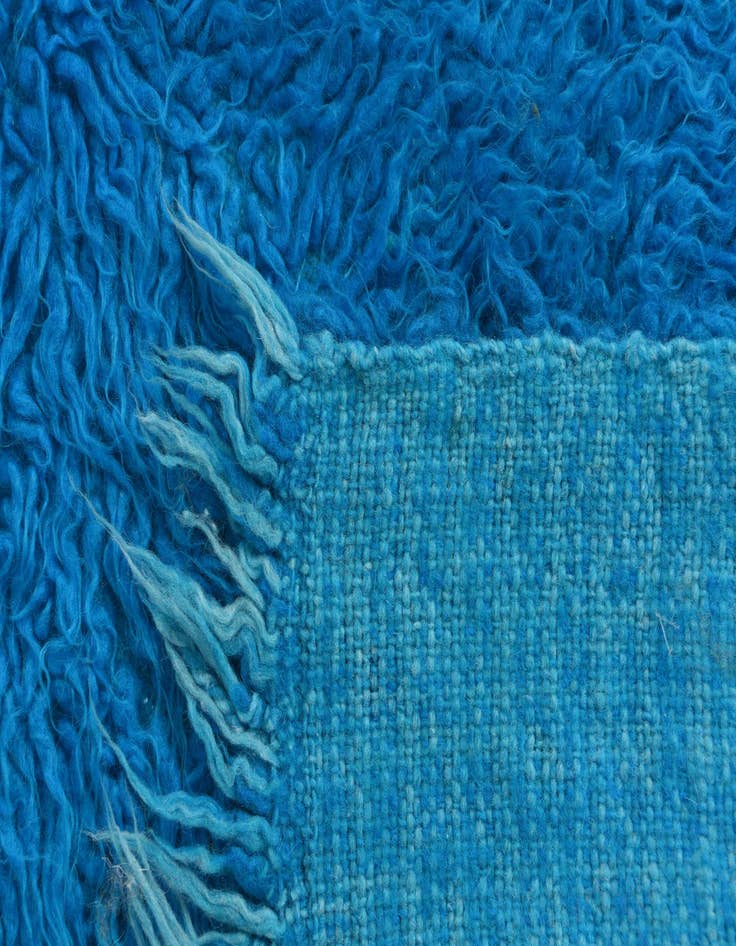 Detail image of  2' x 4'  Hand Knotted Moroccan Wool Runner Rug