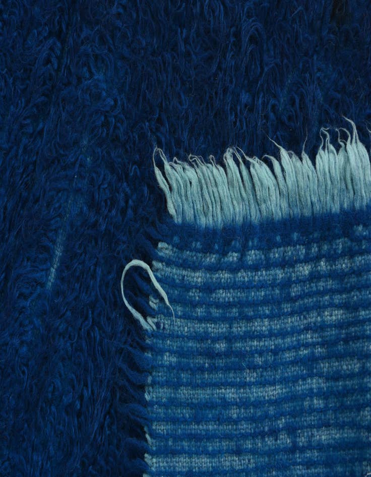 Detail image of  2' 3 x 4' 8  Hand Knotted Moroccan Wool Runner Rug