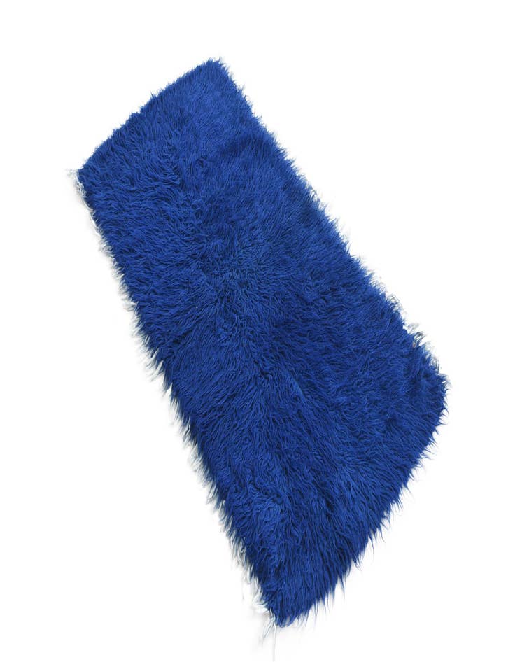 Detail image of  2' 4 x 4' 7  Hand Knotted Moroccan Wool Runner Rug