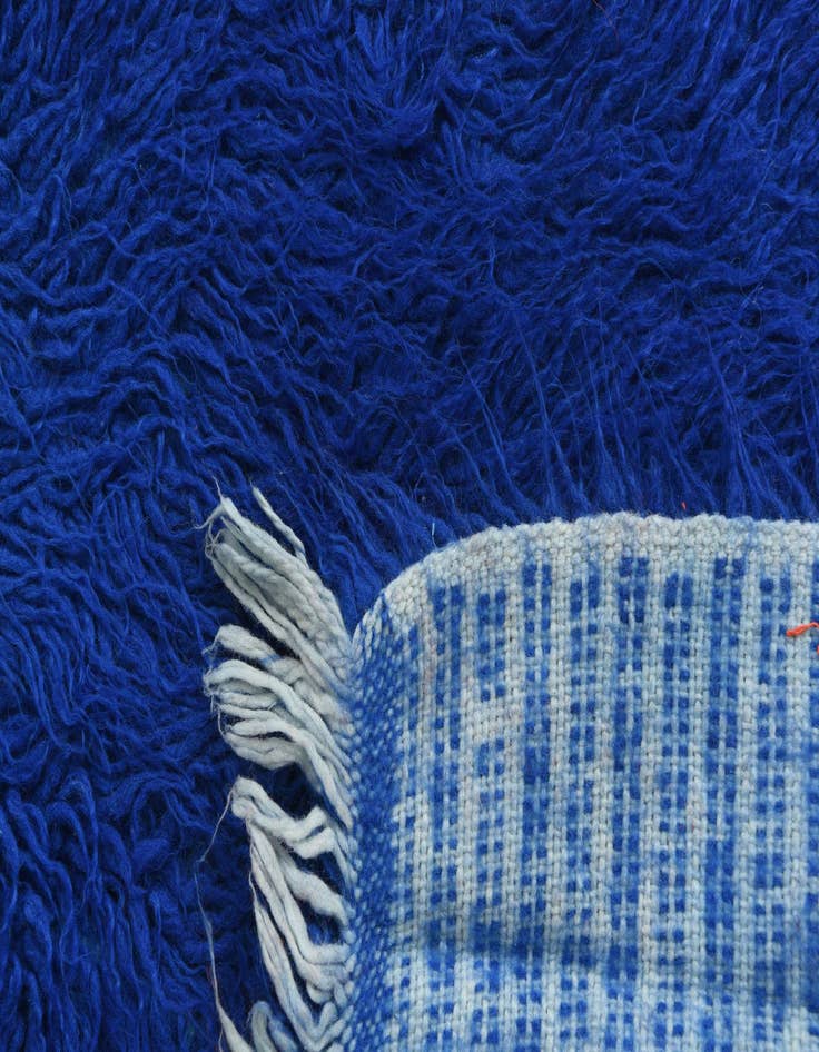 Detail image of  2' 4 x 4' 7  Hand Knotted Moroccan Wool Runner Rug