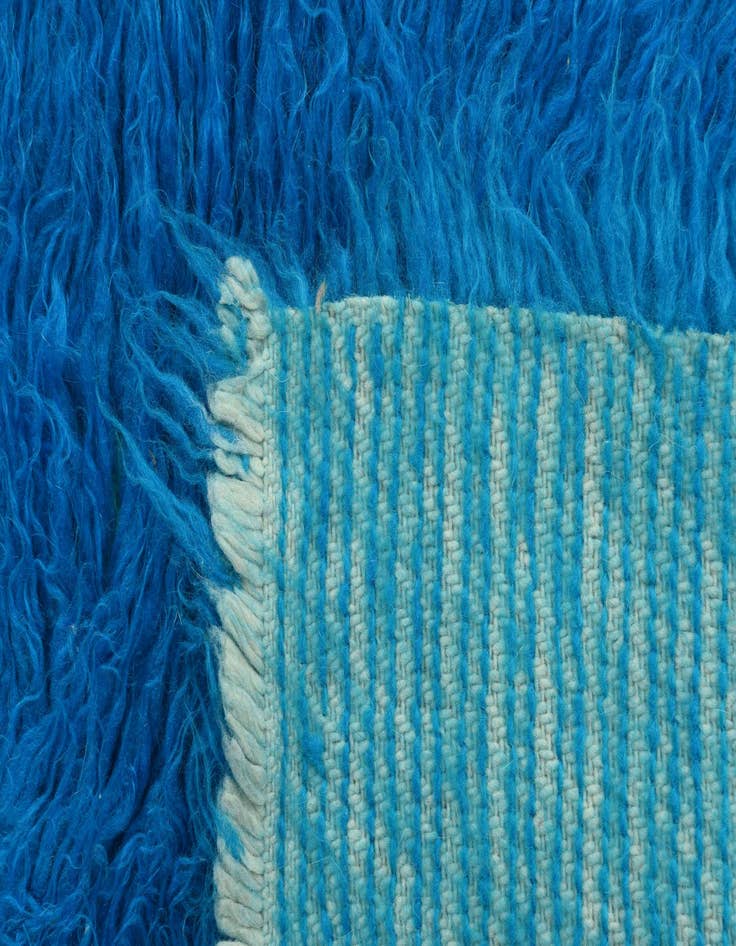 Detail image of  2' 3 x 4' 5  Hand Knotted Moroccan Wool Runner Rug