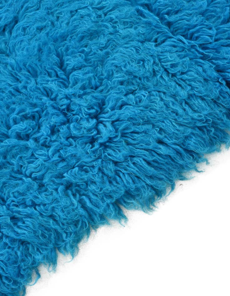 Detail image of 2' 8 x 6' 9 Hand Knotted Moroccan Wool Runner Rug