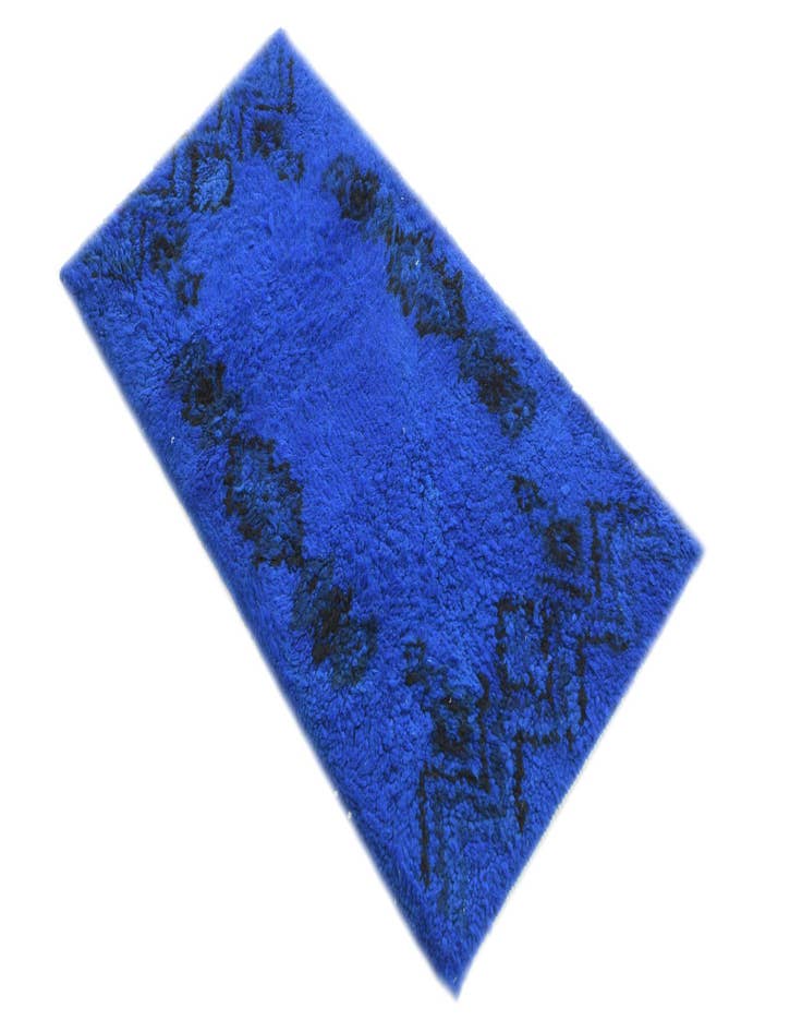 Detail image of  1' 10 x 3' 8  Hand Knotted Moroccan Oriental Wool Runner Rug