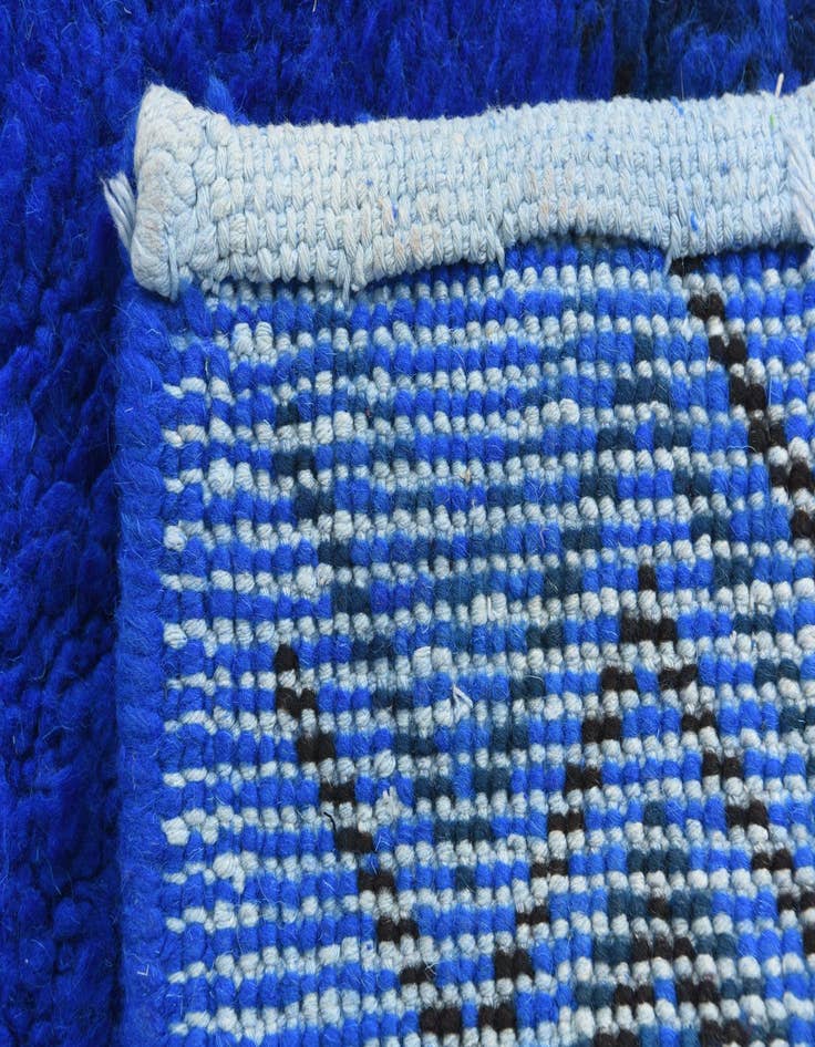 Detail image of  1' 10 x 3' 8  Hand Knotted Moroccan Oriental Wool Runner Rug