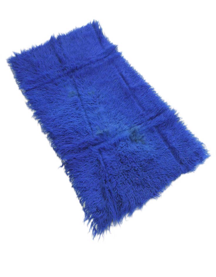 Detail image of  2' 4 x 4' 2  Hand Knotted Moroccan Wool Runner Rug