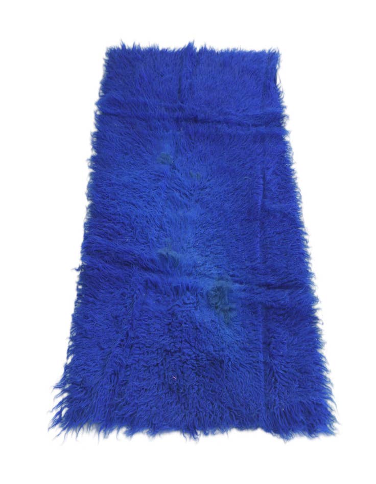 Detail image of  2' 4 x 4' 2  Hand Knotted Moroccan Wool Runner Rug