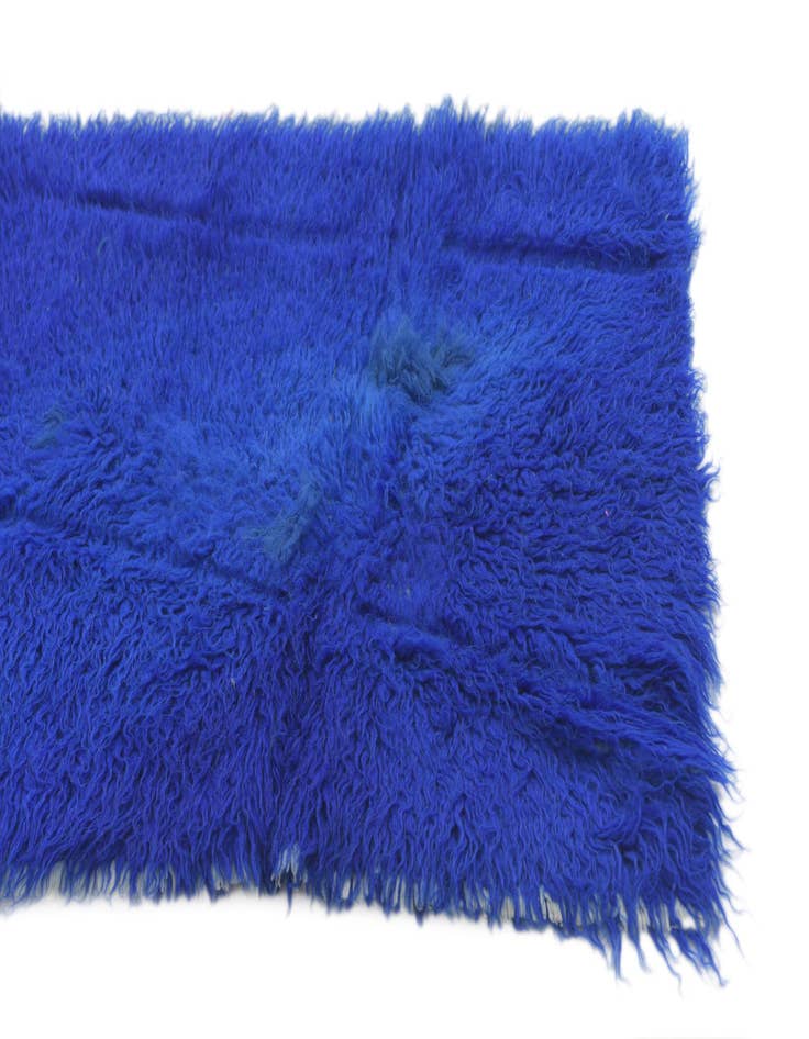 Detail image of  2' 4 x 4' 2  Hand Knotted Moroccan Wool Runner Rug