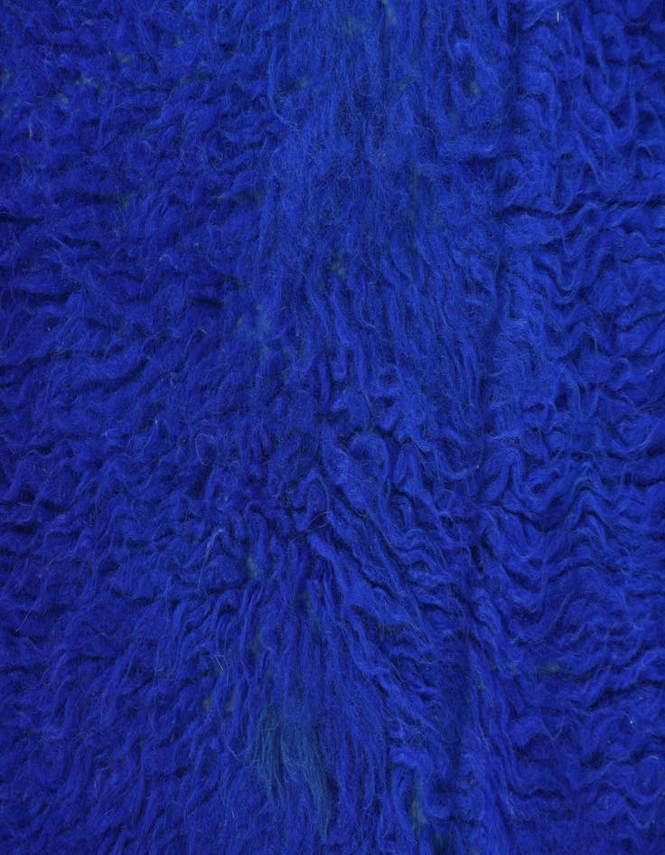 Detail image of  2' 4 x 4' 2  Hand Knotted Moroccan Wool Runner Rug