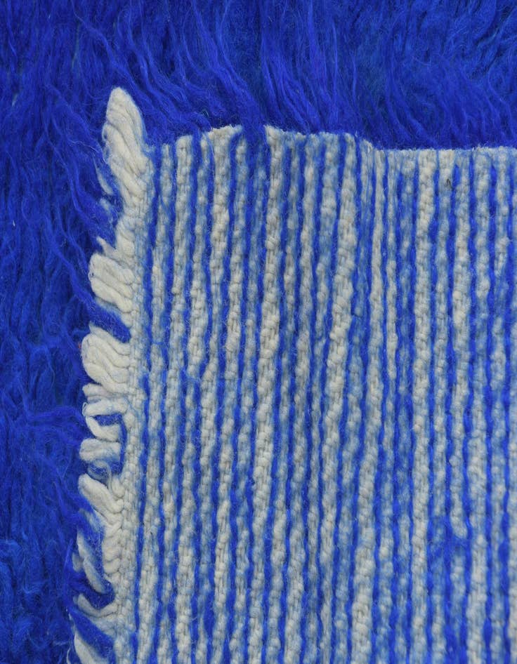 Detail image of  2' 4 x 4' 2  Hand Knotted Moroccan Wool Runner Rug