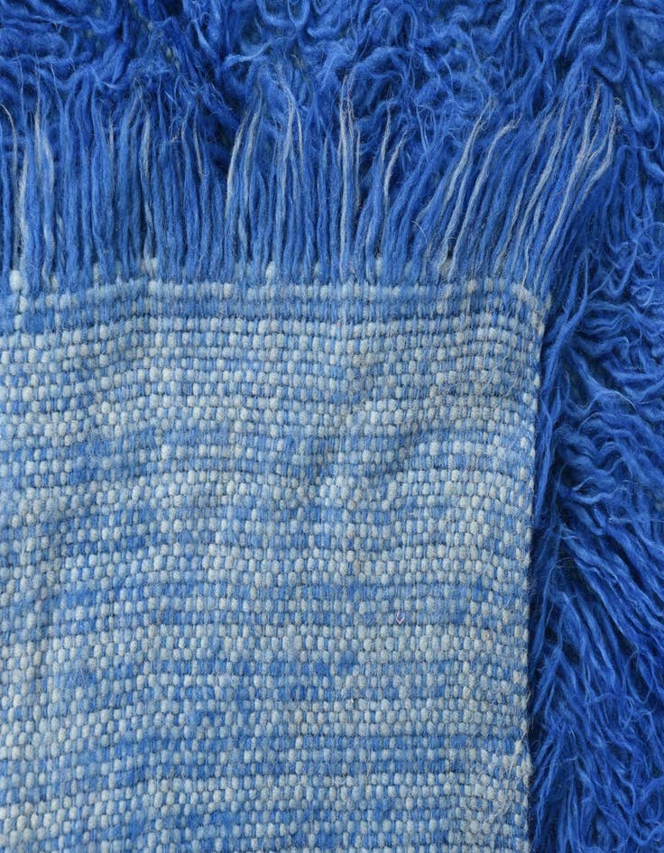 Detail image of  2' x 4'  Hand Knotted Moroccan Wool Runner Rug