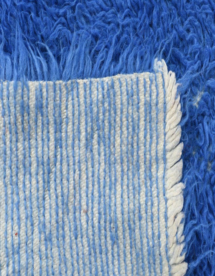 Detail image of  2' 2 x 4' 4  Hand Knotted Moroccan Wool Runner Rug