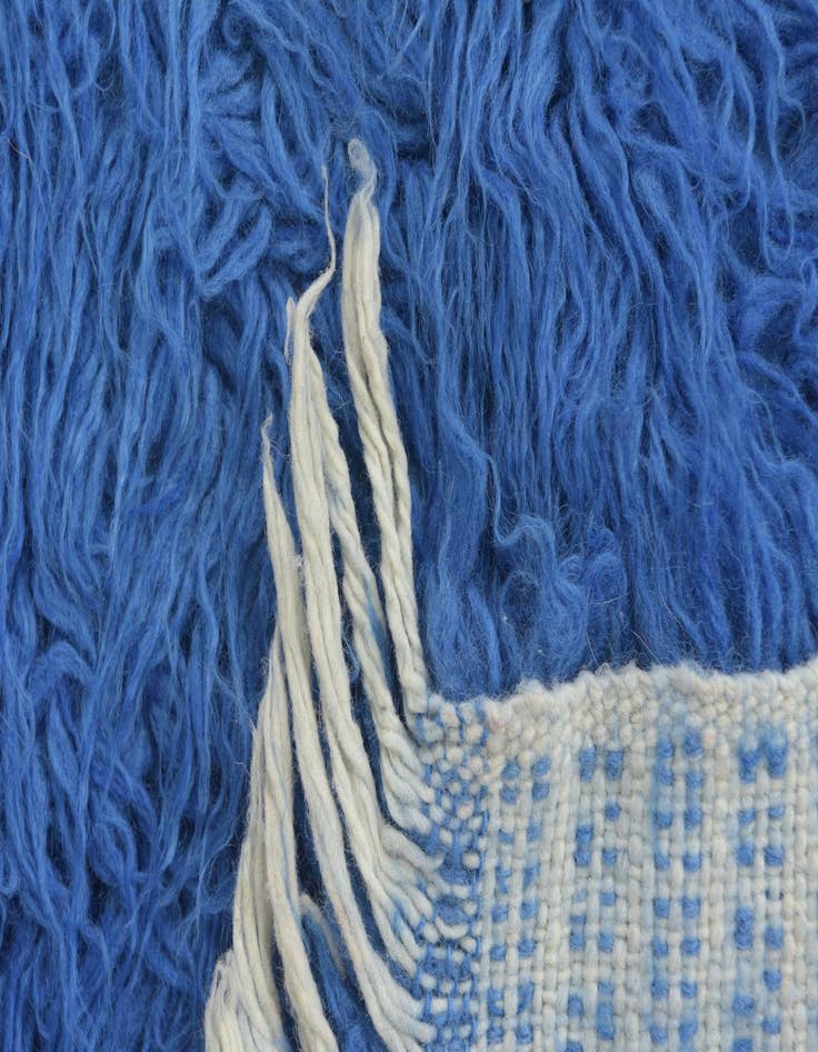 Detail image of  2' 4 x 4' 8  Hand Knotted Moroccan Wool Runner Rug