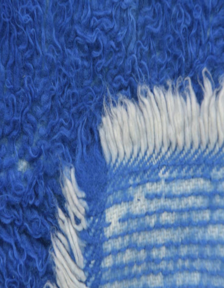 Detail image of  2' 2 x 4' 7  Hand Knotted Moroccan Wool Runner Rug