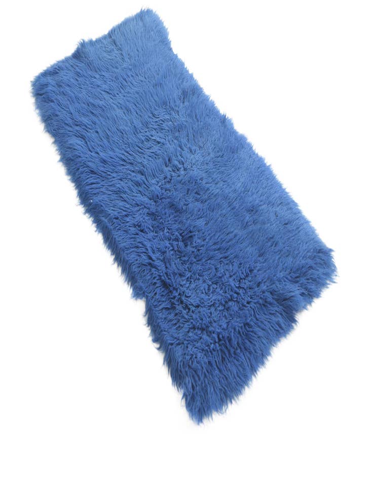 Detail image of  2' 4 x 4' 8  Hand Knotted Moroccan Wool Runner Rug