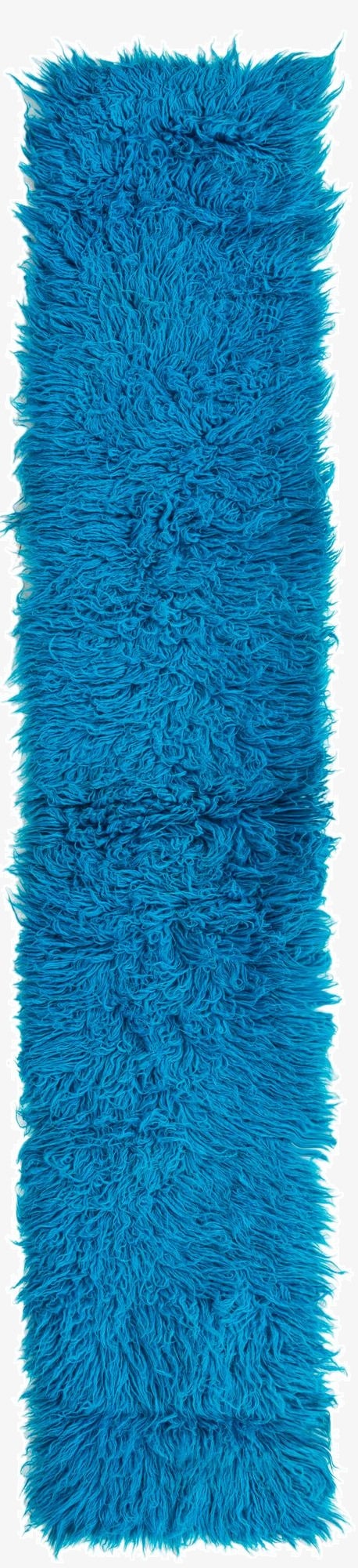  1' 9 x 9' 9  Hand Knotted Moroccan Wool Runner Rug