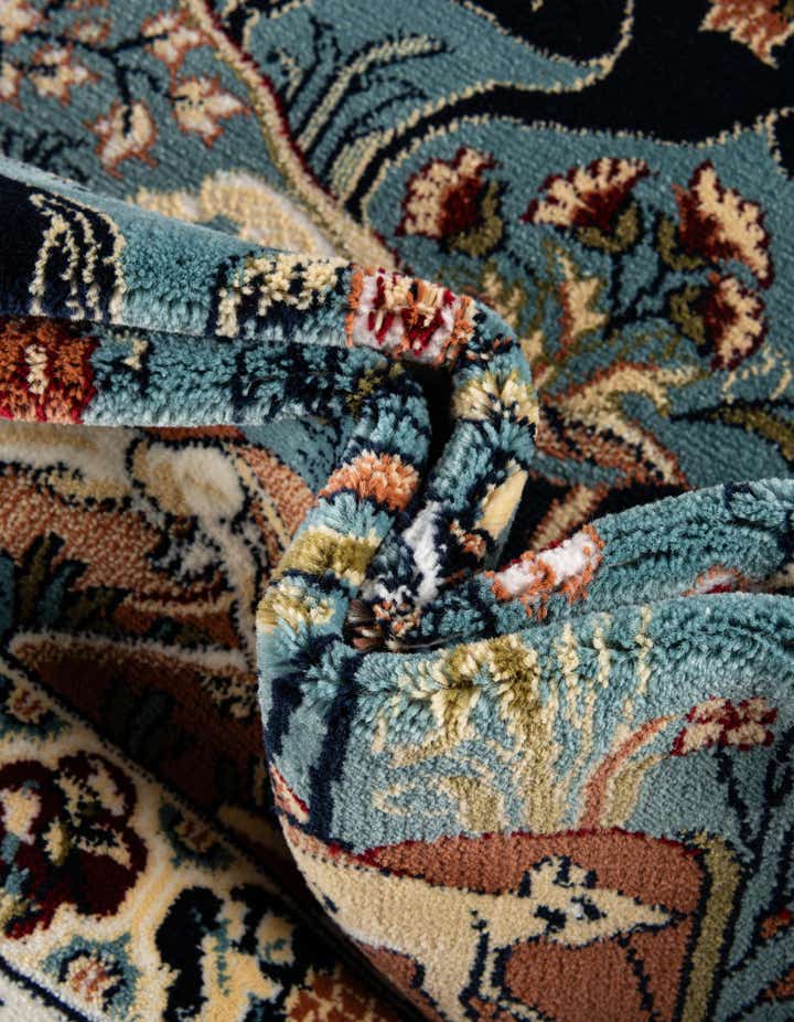 Blue 2' x 8' Nain Design Runner Rug | Rugs.com