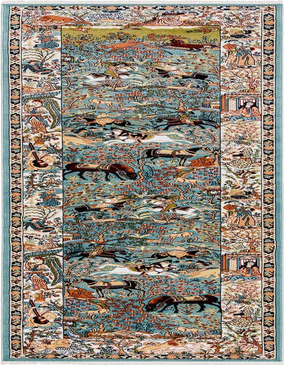 Primary image  2' 7 x 9' Nain Design Runner Rug